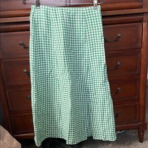 LOFT gingham skirt NWT